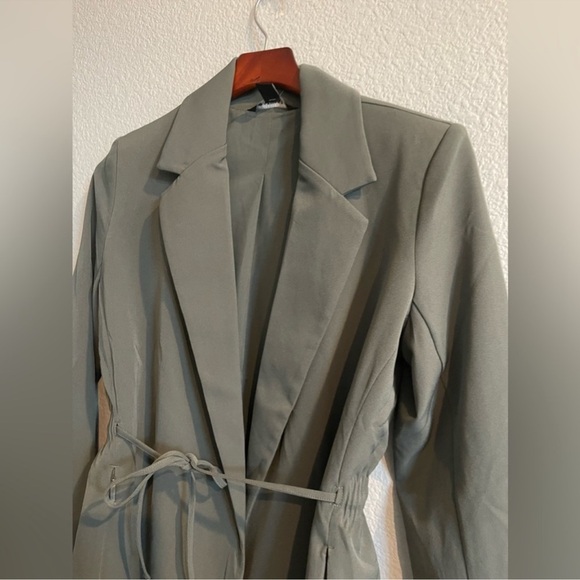 NWOT Athleta Endless Primatwill Blazer Green / Gray - Picture 5 of 13